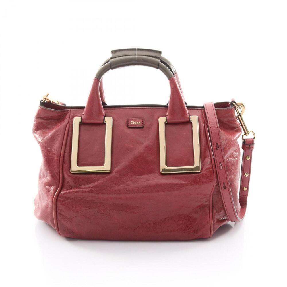 ChloΓ© Chloe Ethel 2-way Handbag, Leather, Women's, Red/Green